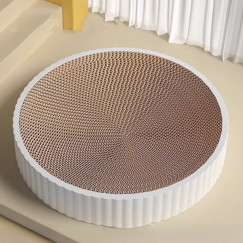Round Cat Scratching Board Wear-resistant Replaceable Corrugated Paper Cat Nest
