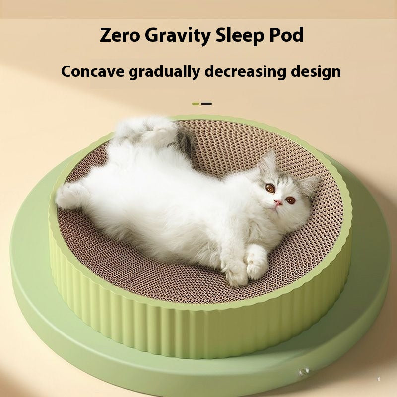 Round Cat Scratching Board Wear-resistant Replaceable Corrugated Paper Cat Nest