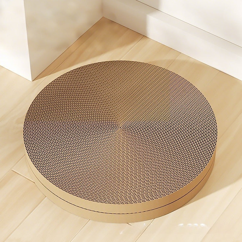 Round Cat Scratching Board Wear-resistant Replaceable Corrugated Paper Cat Nest