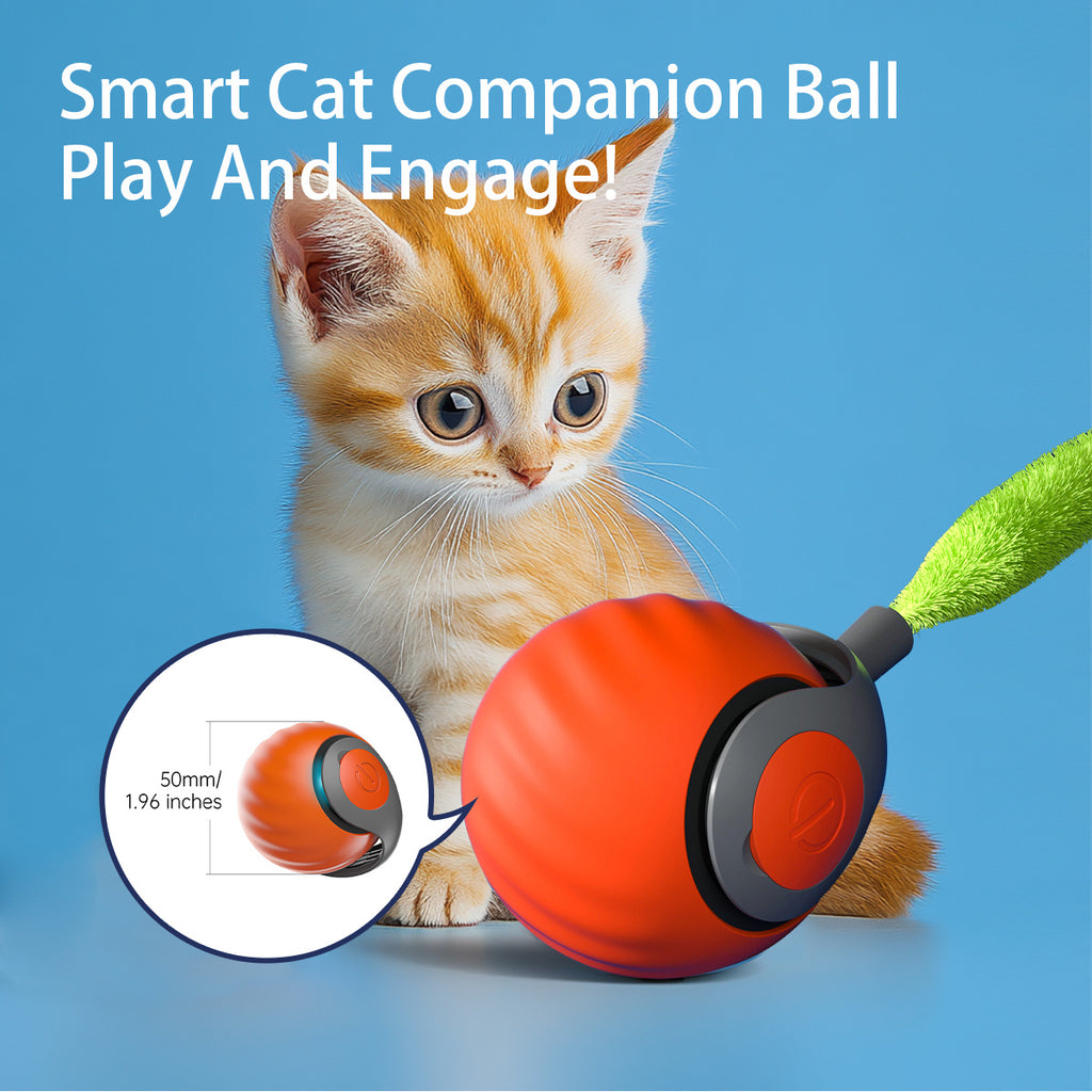 2025 Smart Interactive Cat Ball,Type-C Rechargeable Interactive Cats Toy,Automatic Cat Teaser Toy,Pet Supplies,New Year Gift